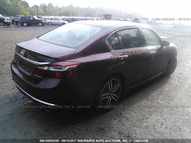 1HGCR2F52HA029718 - 2017 HONDA ACCORD SPORT 栗色 照片 4