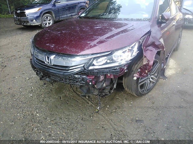 1HGCR2F52HA029718 - 2017 HONDA ACCORD SPORT 栗色 照片 6