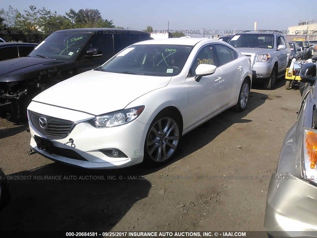 JM1GJ1V68E1147473 - 2014 MAZDA 6 TOURING WHITE photo 2