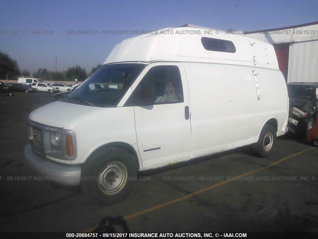 1GTHG39R611199133 - 2001 GMC SAVANA G3500 WHITE photo 2