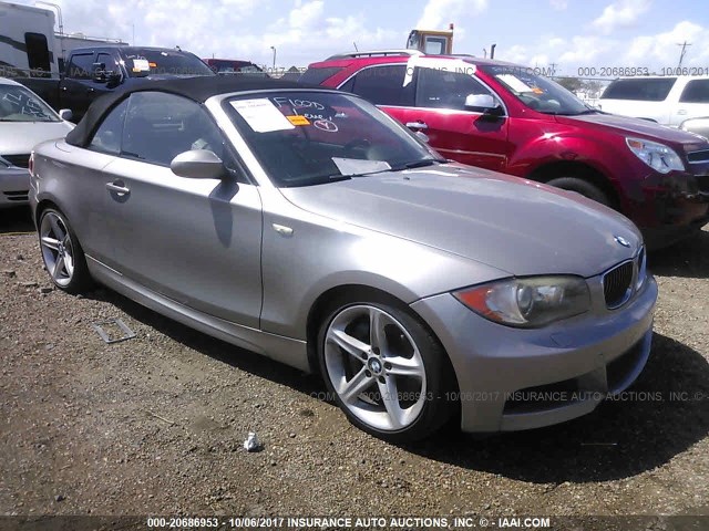 WBAUN93538VK39763 - 2008 BMW 135 I GRAY photo 1