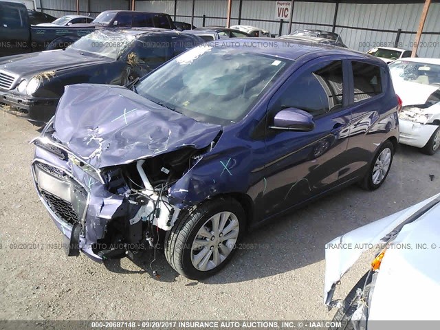 KL8CD6SA9HC700189 - 2017 CHEVROLET SPARK 1LT PURPLE photo 2