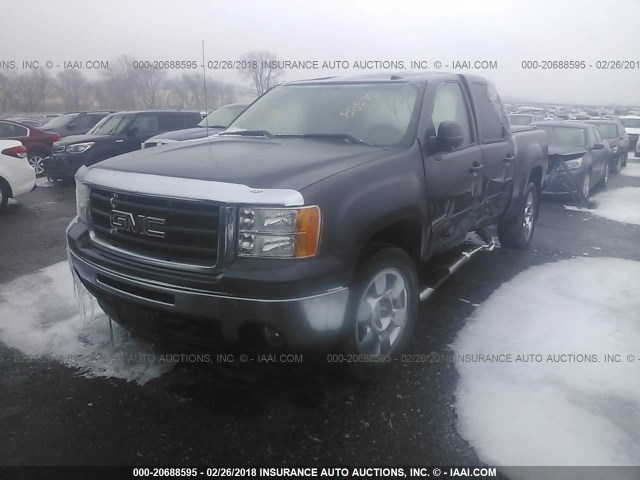 3GTP2VE39BG282923 - 2011 GMC SIERRA K1500 SLE BLACK photo 2