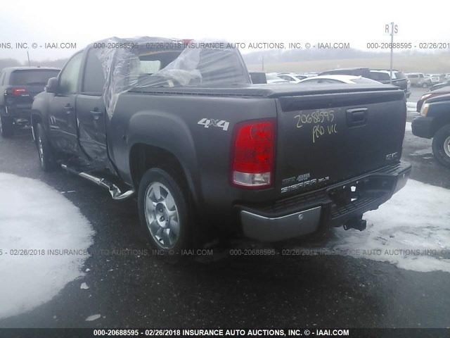 3GTP2VE39BG282923 - 2011 GMC SIERRA K1500 SLE BLACK photo 3