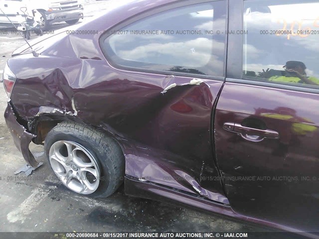 JTKDE177750041415 - 2005 TOYOTA SCION TC MAROON photo 6