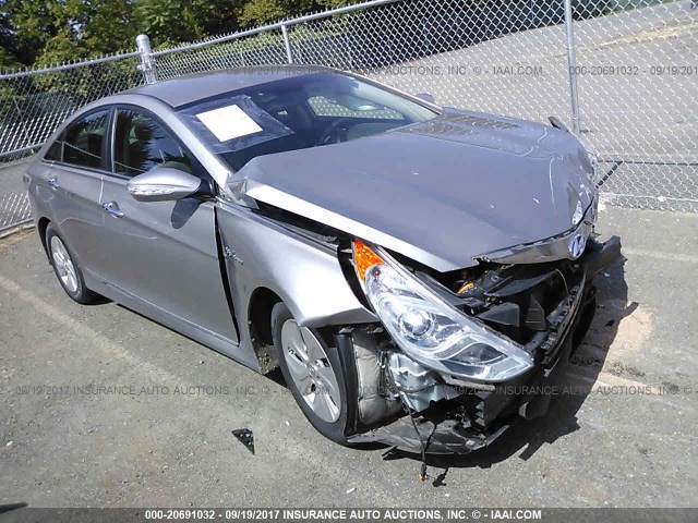 KMHEC4A45DA073088 - 2013 HYUNDAI SONATA HYBRID SILVER photo 1