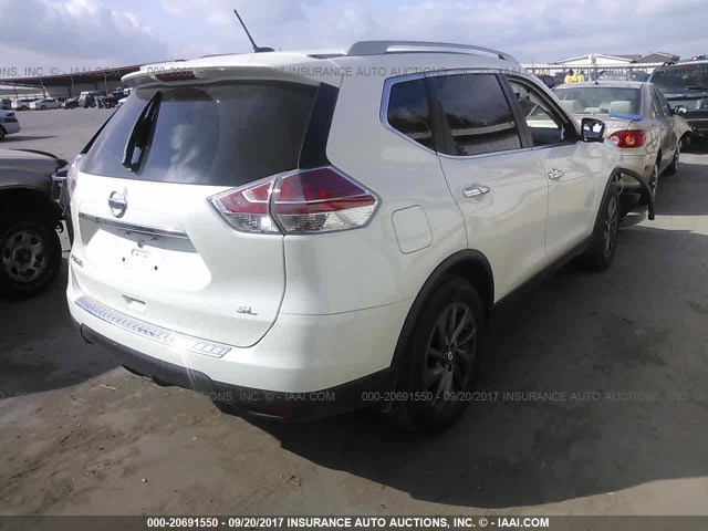5N1AT2MT4GC851783 - 2016 NISSAN ROGUE S/SL/SV WHITE photo 4