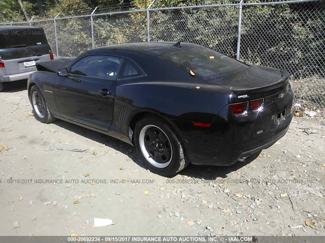 2G1FE1E37D9141740 - 2013 CHEVROLET CAMARO LS BLACK photo 3