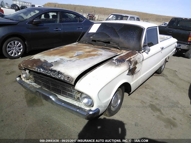 0R27S199008 - 1960 FORD RANCHERO WHITE photo 2