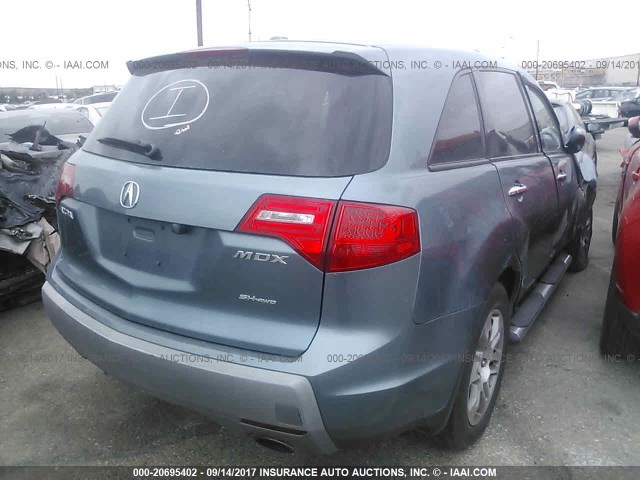 2HNYD28317H518605 - 2007 ACURA MDX TECHNOLOGY BLUE photo 4