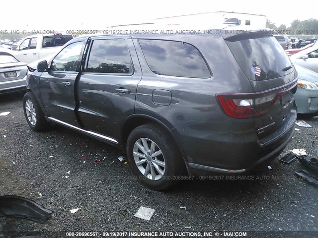 1C4RDJAG2FC880963 - 2015 DODGE DURANGO SXT GRAY photo 3