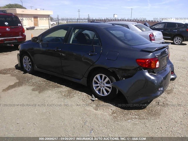 2T1BU40EX9C068678 - 2009 TOYOTA COROLLA S/LE/XLE GRAY photo 3