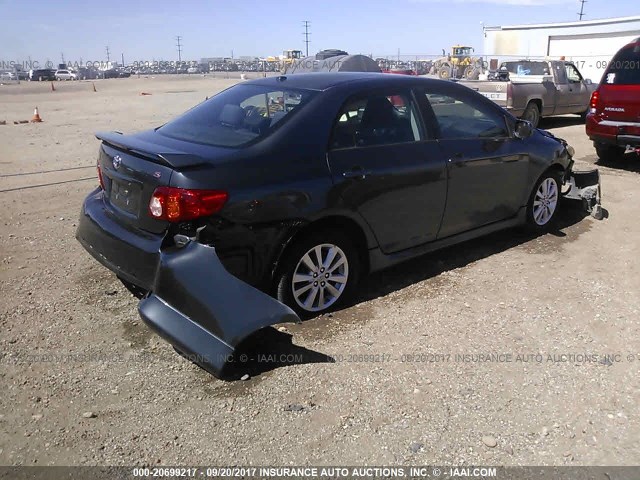 2T1BU40EX9C068678 - 2009 TOYOTA COROLLA S/LE/XLE GRAY photo 4