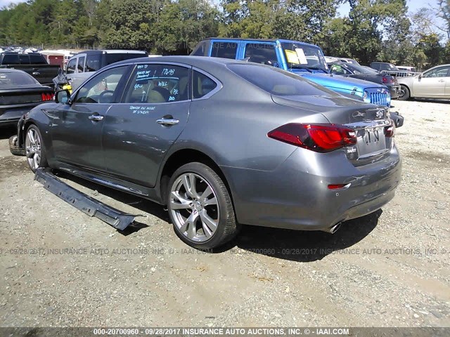 JN1BY1PP8GM630736 - 2016 INFINITI Q70L 3.7 GRAY photo 3