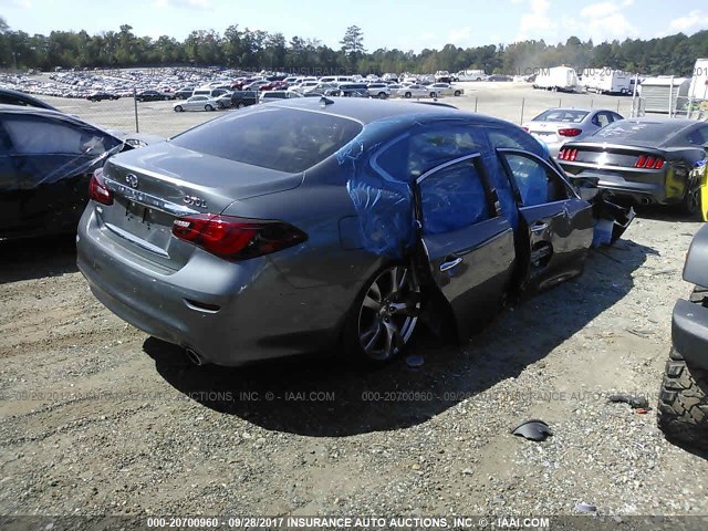 JN1BY1PP8GM630736 - 2016 INFINITI Q70L 3.7 GRAY photo 4