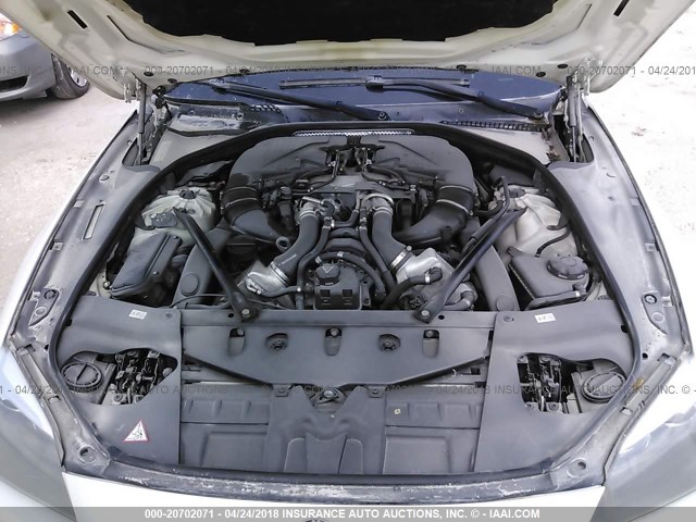 WBALZ3C50CDL72802 - 2012 BMW 650 I WHITE photo 10