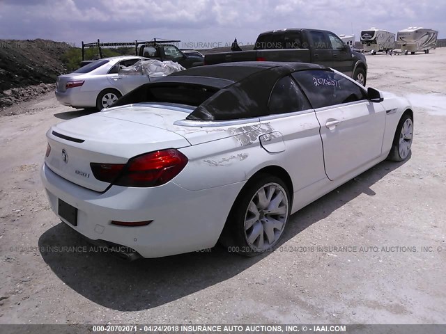 WBALZ3C50CDL72802 - 2012 BMW 650 I WHITE photo 4