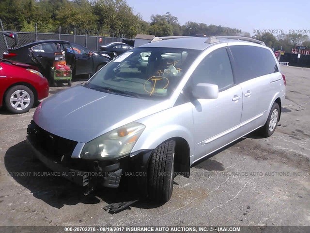 5N1BV28U35N117901 - 2005 NISSAN QUEST S/SE/SL SILVER photo 2