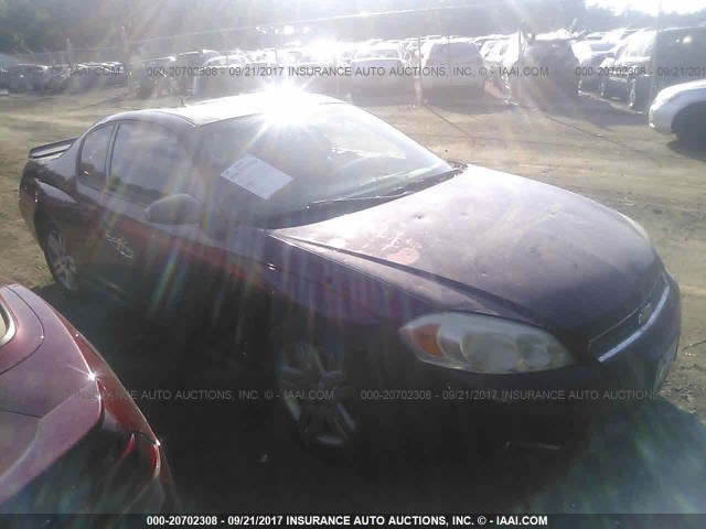 2G1WK151569225727 - 2006 CHEVROLET MONTE CARLO LT MAROON photo 1