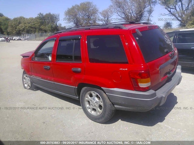 1J4GW48SX1C525765 - 2001 JEEP GRAND CHEROKEE LAREDO RED photo 3