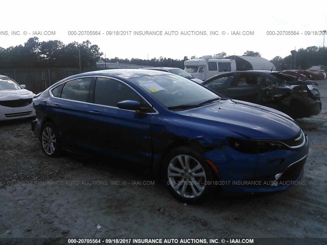 1C3CCCAB7FN714651 - 2015 CHRYSLER 200 LIMITED BLUE photo 1