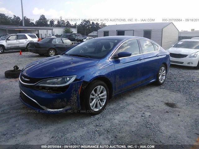 1C3CCCAB7FN714651 - 2015 CHRYSLER 200 LIMITED BLUE photo 2