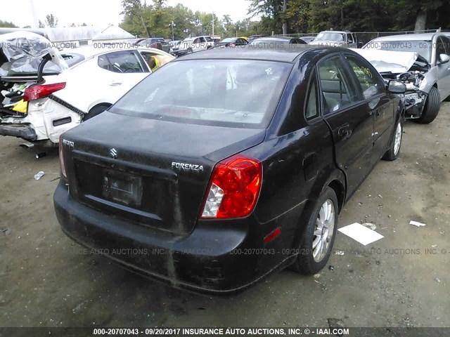 KL5JJ52Z84K023505 - 2004 SUZUKI FORENZA LX/EX BLACK photo 4