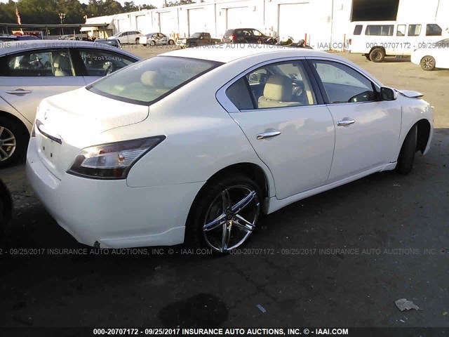 1N4AA5AP3EC467984 - 2014 NISSAN MAXIMA S/SV WHITE photo 4