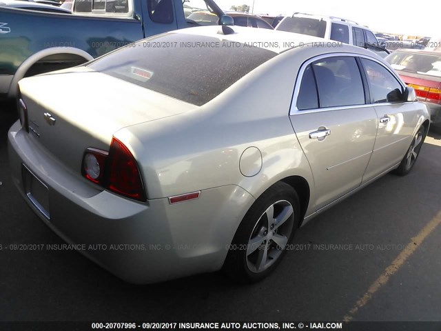 1G1ZC5E0XCF267967 - 2012 CHEVROLET MALIBU 1LT 金色 照片 4