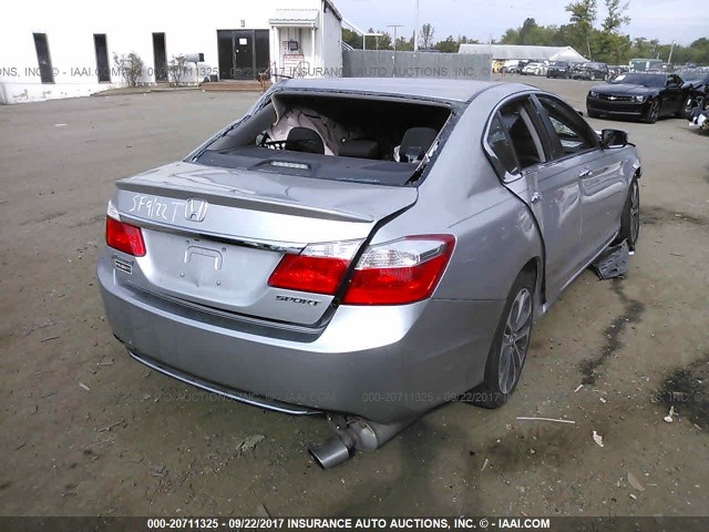 1HGCR2F52EA283375 - 2014 HONDA ACCORD SPORT 银色 照片 4
