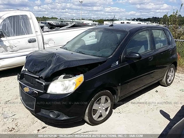 KL1TD66E59B640477 - 2009 CHEVROLET AVEO LS/LT 黑色 照片 2