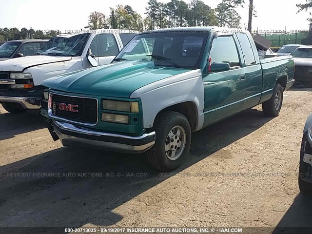 2GTEC19K8R1554847 - 1994 GMC SIERRA C1500 GREEN photo 2