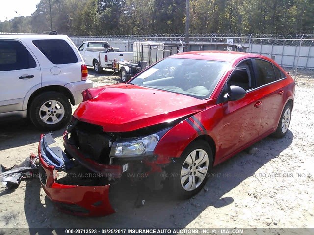 1G1PC5SH1G7188169 - 2016 CHEVROLET CRUZE LIMITED LS RED photo 2