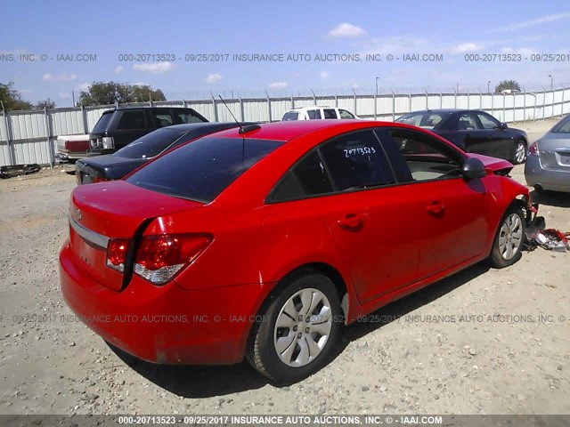 1G1PC5SH1G7188169 - 2016 CHEVROLET CRUZE LIMITED LS RED photo 4