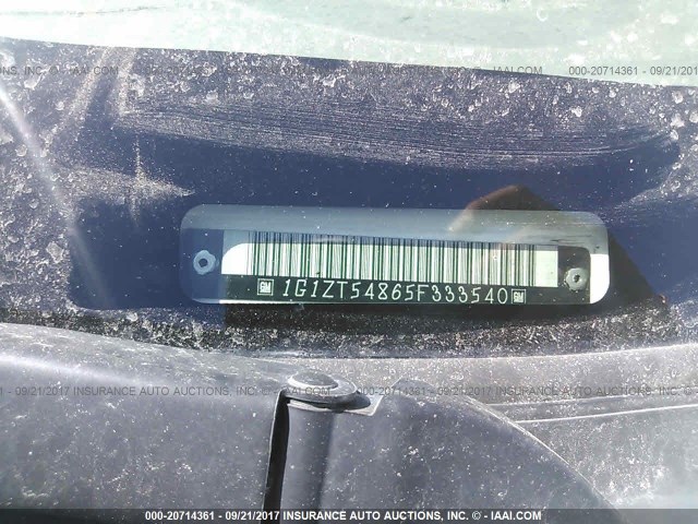 1G1ZT54865F333540 - 2005 CHEVROLET MALIBU LS თეთრი ფოტო 9