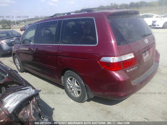 5FNRL38786B062208 - 2006 HONDA ODYSSEY EXL მუქწითელი ფოტო 3
