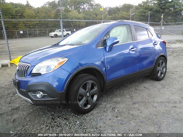 KL4CJBSB9EB624633 - 2014 BUICK ENCORE CONVENIENCE BLUE photo 2