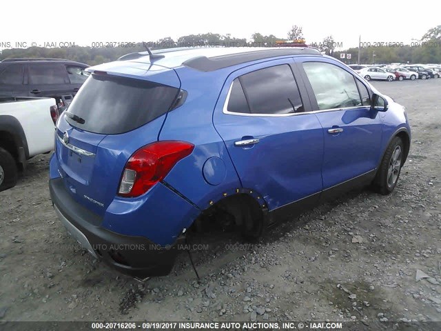 KL4CJBSB9EB624633 - 2014 BUICK ENCORE CONVENIENCE BLUE photo 4