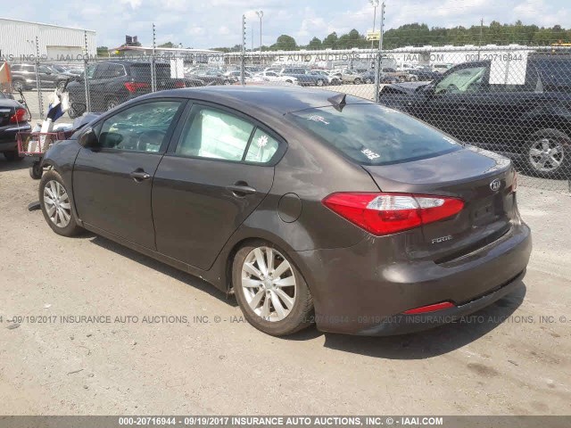 KNAFX4A68F5269260 - 2015 KIA FORTE LX GRAY photo 3