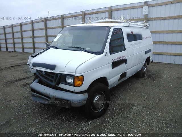 1FTSE34L13HB59552 - 2003 FORD ECONOLINE E350 SUPER DUTY VAN WHITE photo 2