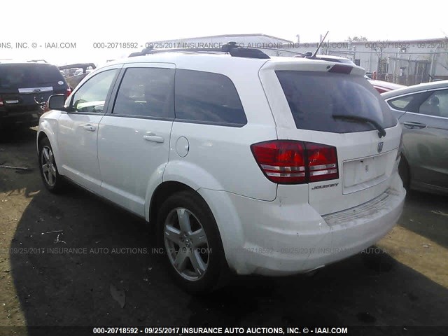 3D4GG57V29T215701 - 2009 DODGE JOURNEY SXT WHITE photo 3