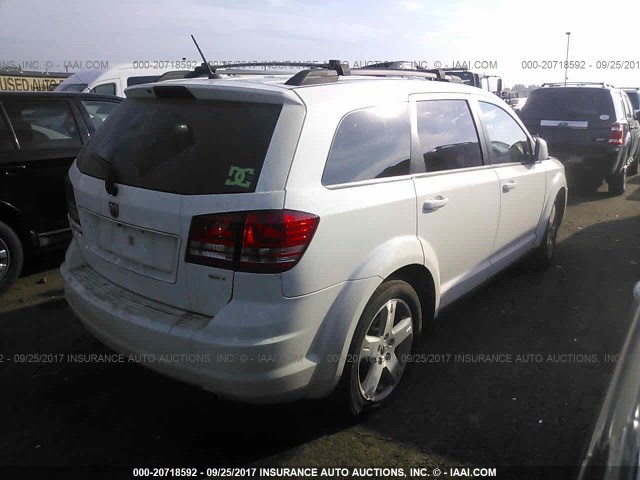 3D4GG57V29T215701 - 2009 DODGE JOURNEY SXT WHITE photo 4