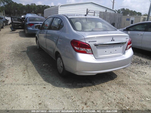 ML32F3FJ8HH003978 - 2017 MITSUBISHI MIRAGE G4 ES ვერცხლისფერი ფოტო 3