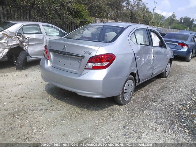 ML32F3FJ8HH003978 - 2017 MITSUBISHI MIRAGE G4 ES ვერცხლისფერი ფოტო 4