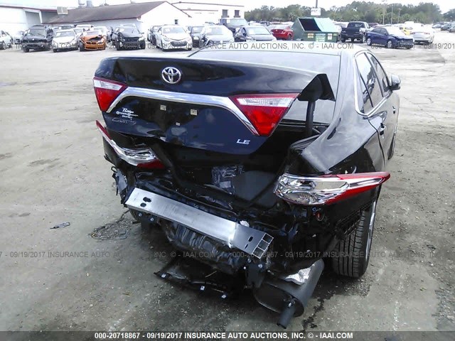 4T1BF1FKXGU256604 - 2016 TOYOTA CAMRY LE/XLE/SE/XSE BLACK photo 6