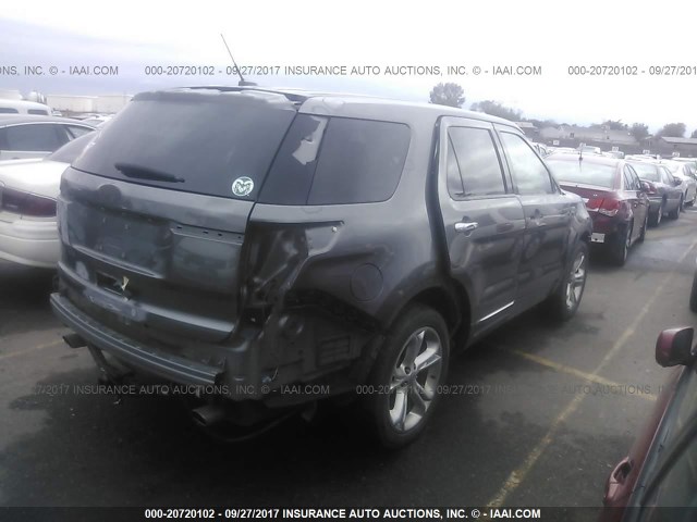 1FMHK8F85BGA63254 - 2011 FORD EXPLORER LIMITED 灰色 照片 4