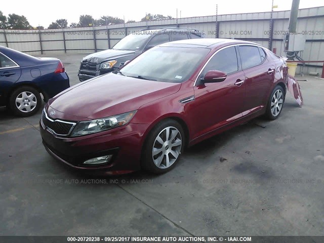 5XXGR4A62CG004908 - 2012 KIA OPTIMA SX RED photo 2