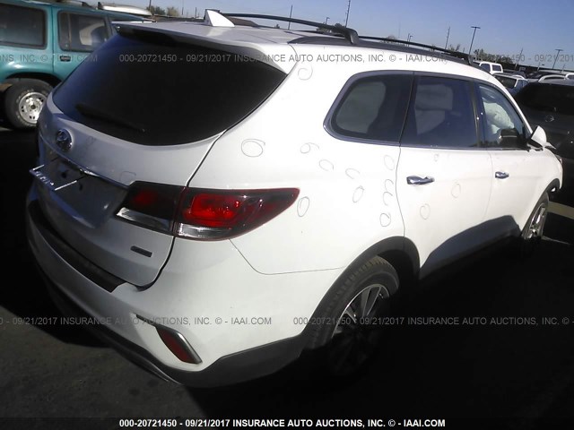 KM8SMDHF8HU246193 - 2017 HYUNDAI SANTA FE SE WHITE photo 4