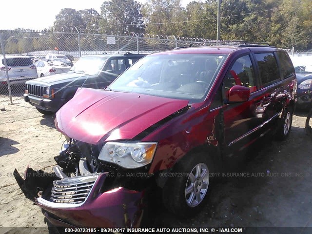 2C4RC1BG4CR282085 - 2012 CHRYSLER TOWN & COUNTRY TOURING RED photo 2