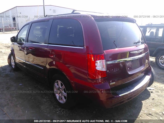 2C4RC1BG4CR282085 - 2012 CHRYSLER TOWN & COUNTRY TOURING RED photo 3